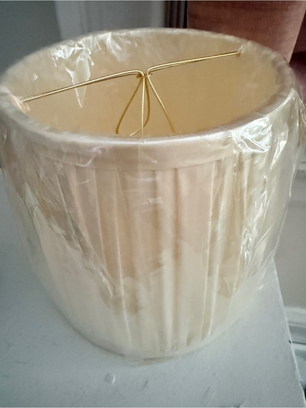 Urban Electric Co Ivory Silk Pleated Lampshade New